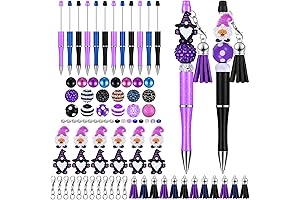 Colarr 12 Sets Beadable Pens Bulk with Diverse Adornments