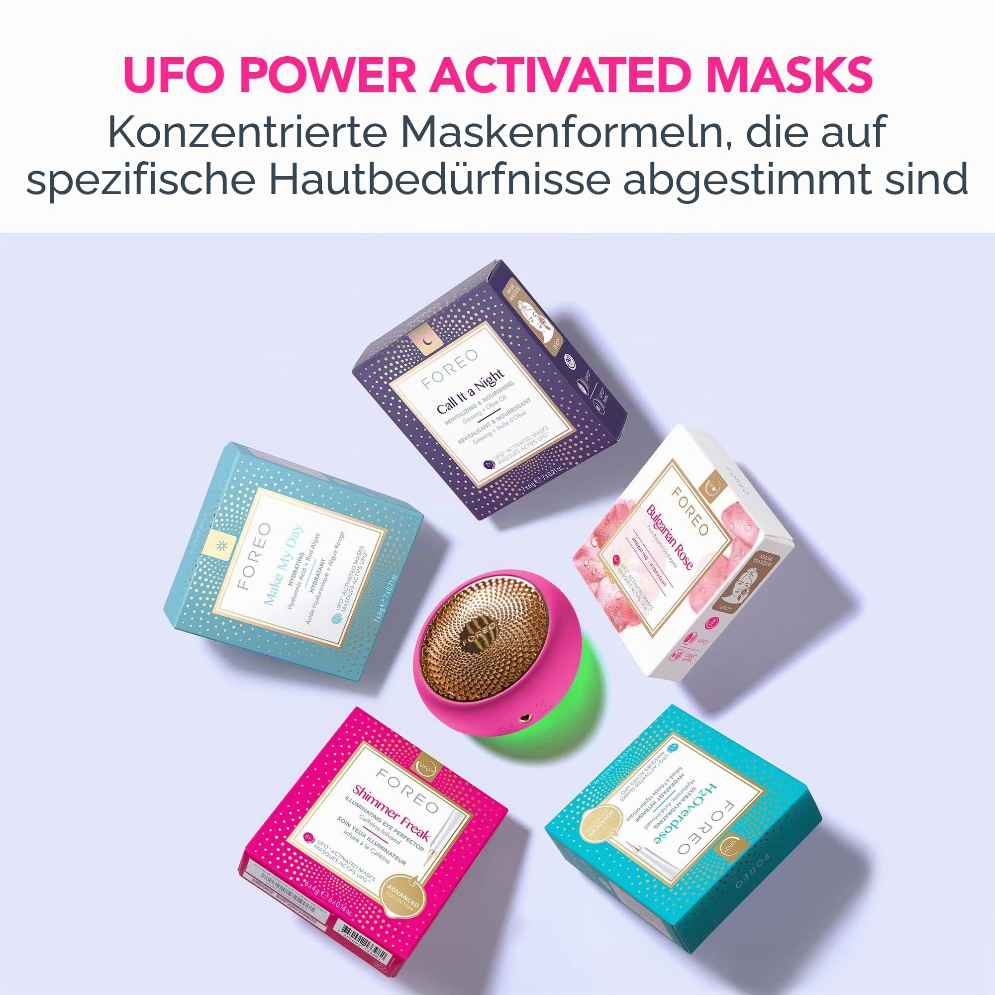Foreo Ufo Led-Gesichtsmaske, Rotlichttherapie-Gesichtspflege, Koreanische Kosmetik, Thermotherapie, Kryotherapie, Gesichtsmassagegerät, Feuchtigkeitsmaske, Erhöhte Apsorption Der Gesichtspflege