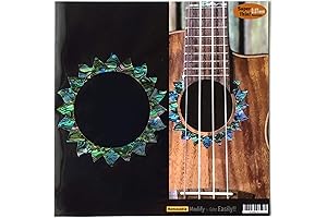 Decals for Concert Ukulele - Abalone Blue Sun Rosette