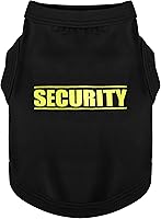 Paiaite Cozy Cotton Dog Shirt Vest - Breathable Security Graphic Shirt for Small Medium Dogs, Black M