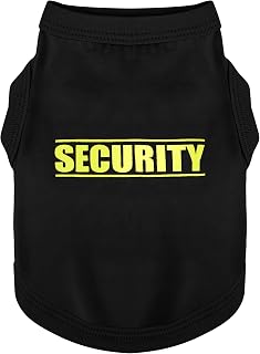 Paiaite Cozy Cotton Dog Shirt Vest - Breathable Security Graphic Shirt for Small Medium Dogs, Black M