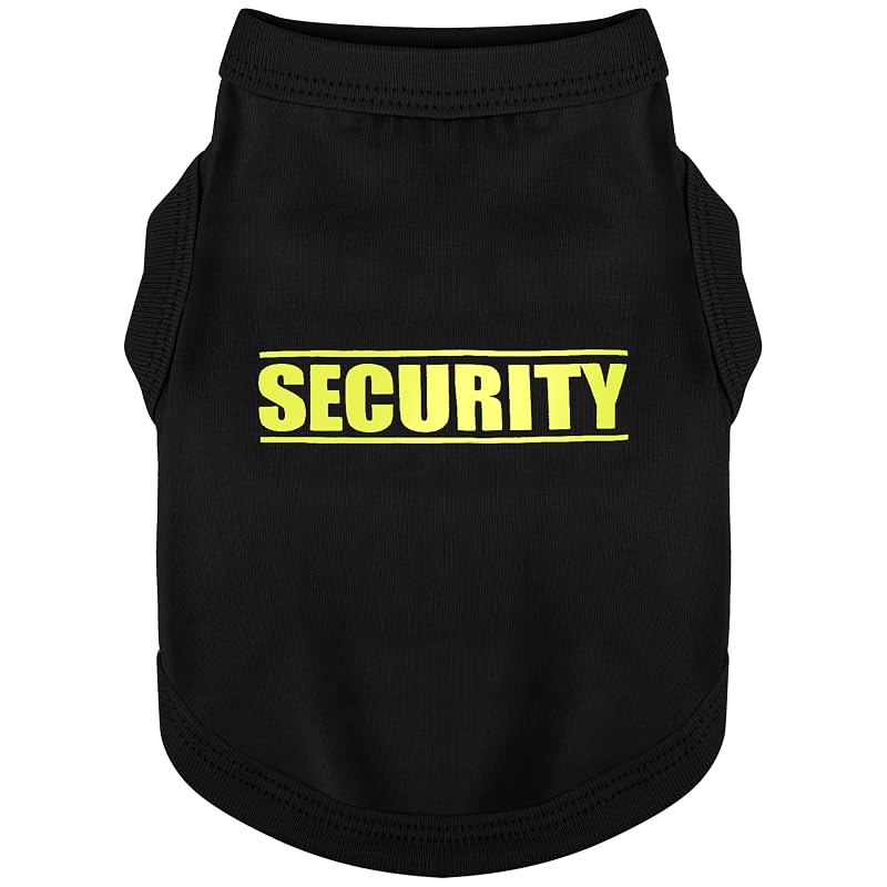 Camisa para cães de algodão leve e respirável Paiaite Black-Security, tamanho S (1,81–3,18 kg)