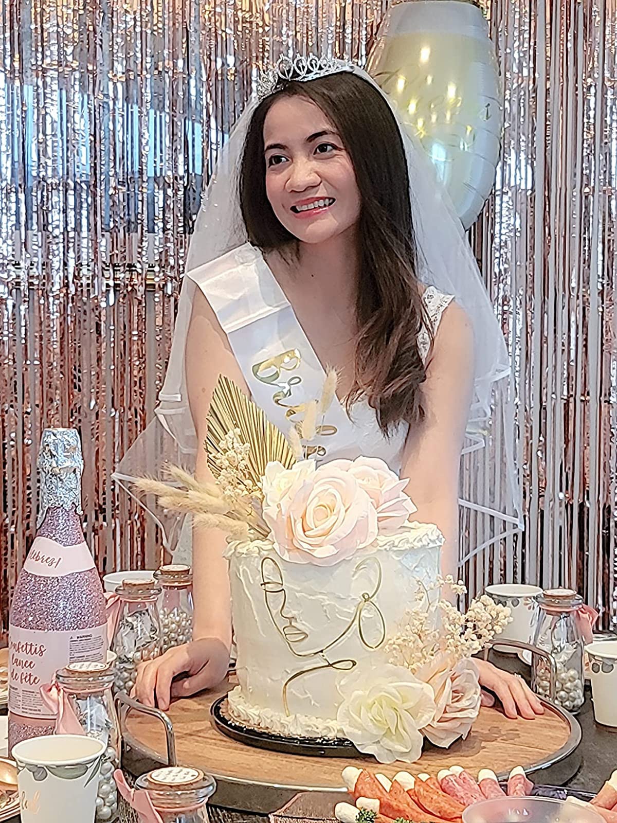 Kryzalite® 3 decorazioni per torte Happy Birthday, con bordo acrilico a specchio, per dare lucentezza alla torta di compleanno, creare un'atmosfera (oro, argento, oro rosa