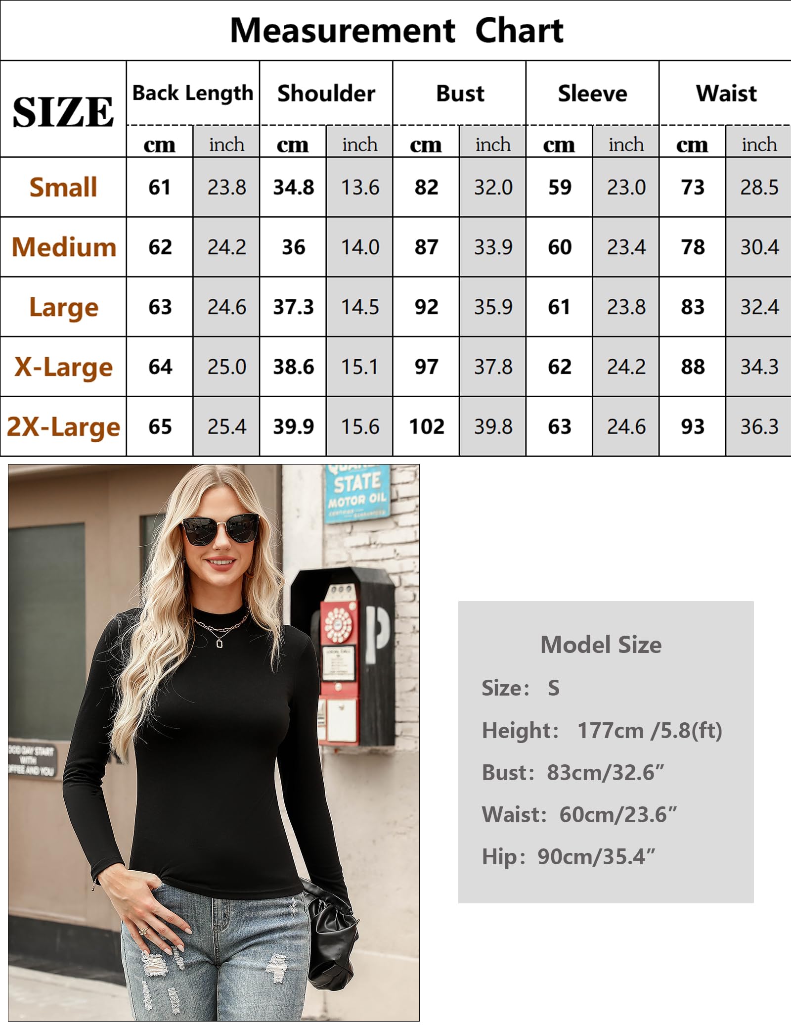 Aottori 2pcs Haut Thermique Femme col Roulé Polaire Chauds sous Vetement Thermique Coton Maillot de Corps à Manches Longues sous-Vêtements Thermiques Pull T-Shirt Hiver Automne