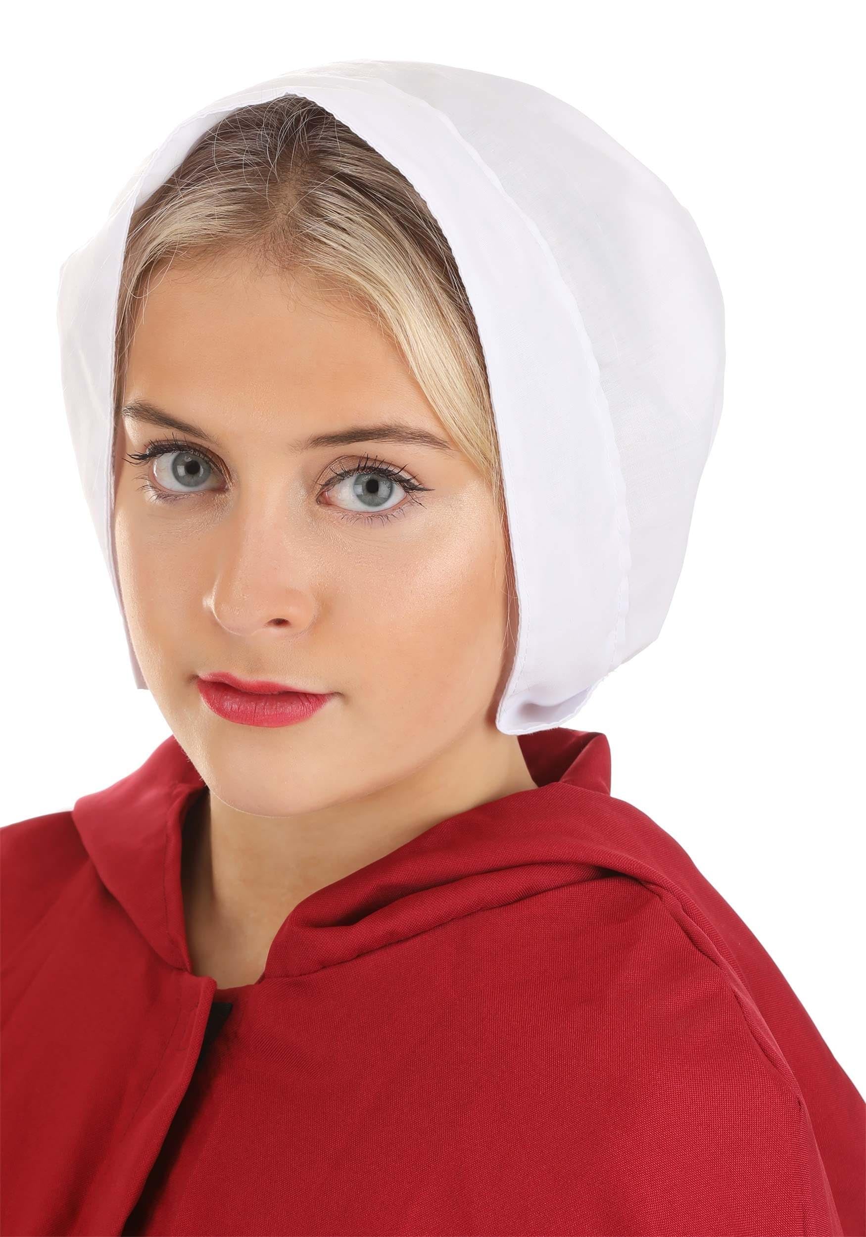 Fun Costumes A Handmaid's Tale Women's Inner Bonnet Accessory - Folded Broadcloth with Elastic Back, Officially Licensed