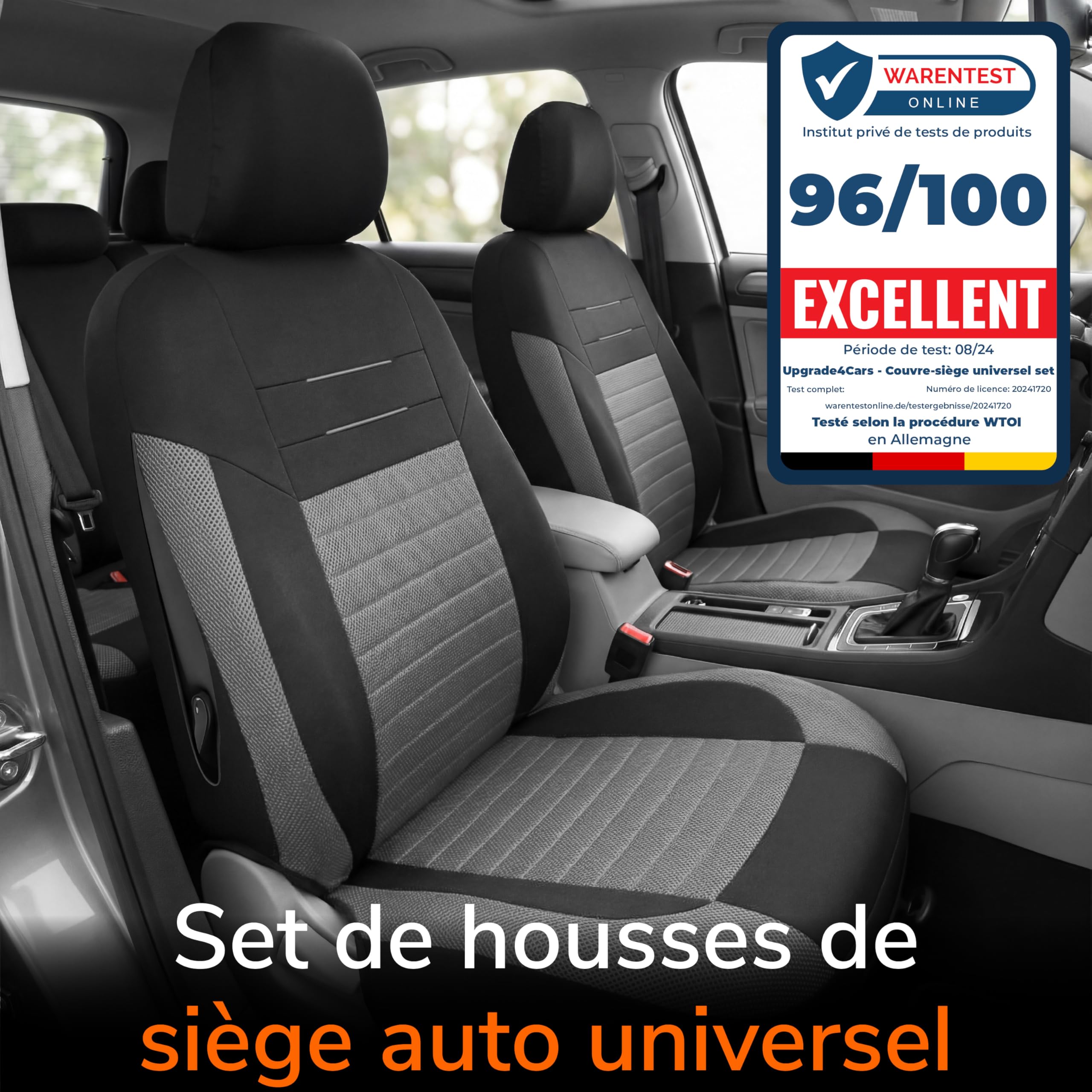 upgrade4cars Housses de Siège Avant Set Version 2026 Universel Accessoires