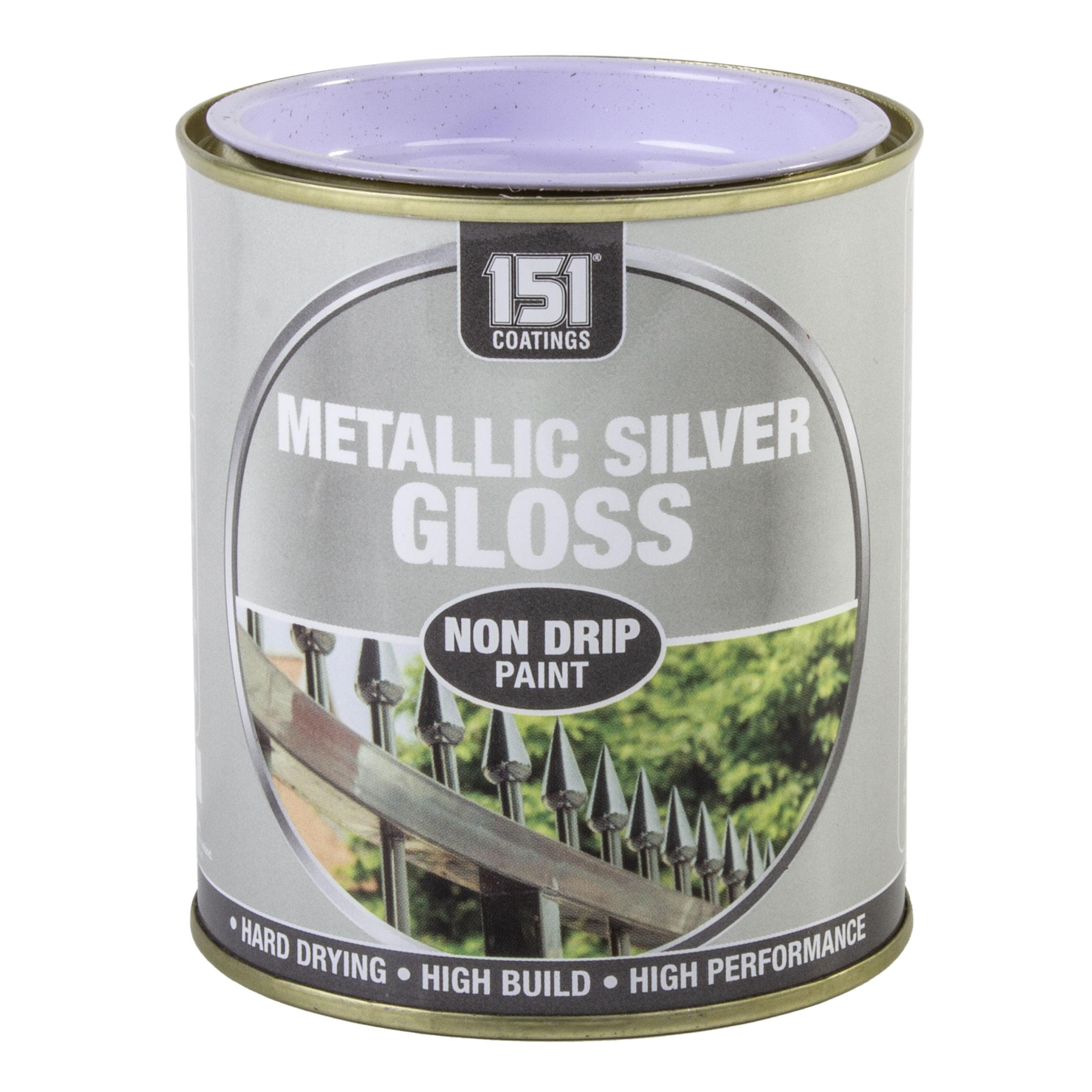 SuperGift.com 300 ml Metallic Silver Gloss Non Drip Paint Tin - for Interior & Exterior – Smooth, Hard-Drying Formula for Mess-Free Application & Durable Finish