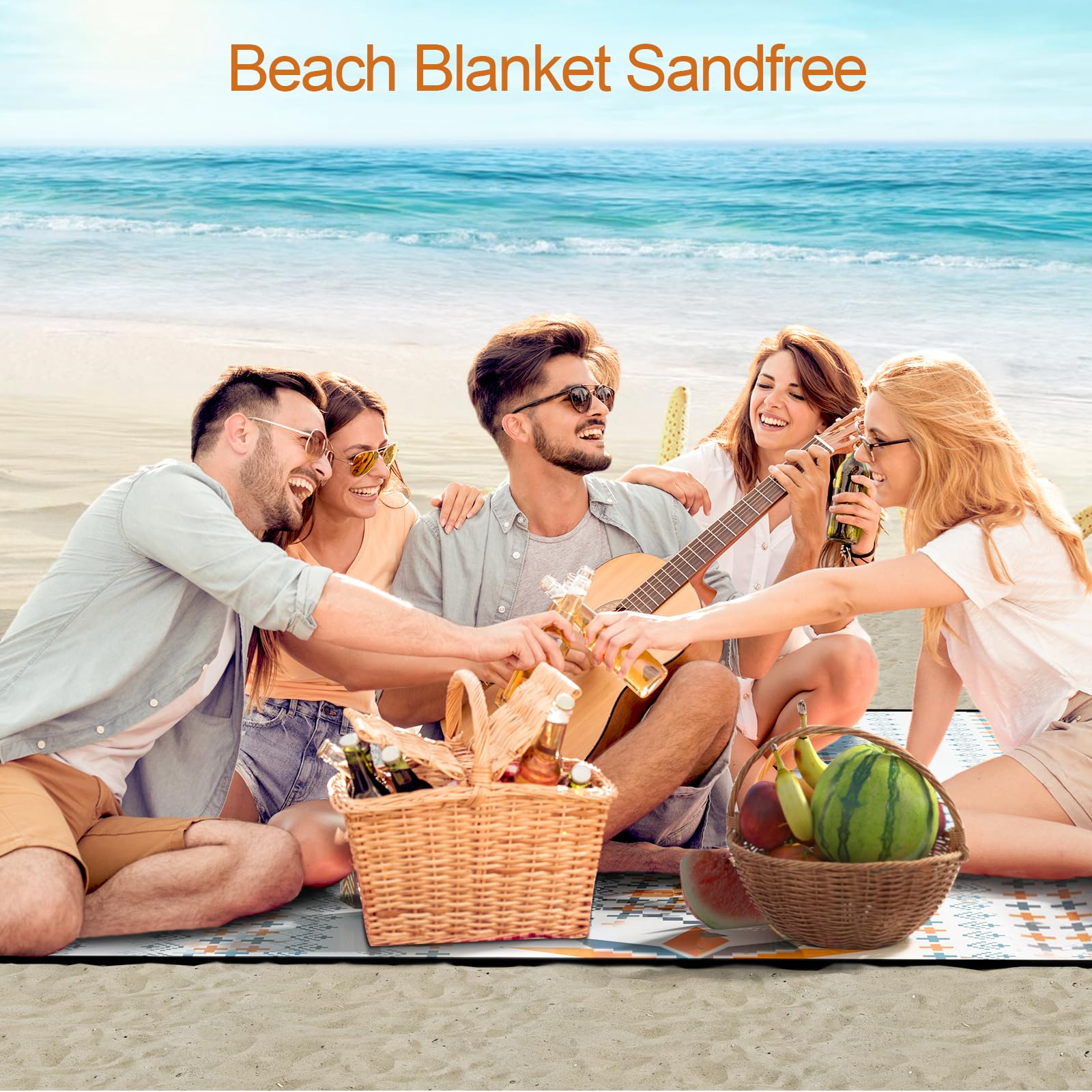 Couverture Pique-nique Imperméable 200x300 Couverture Plage Extérieure