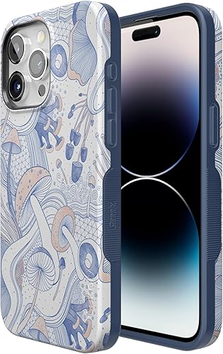 Vista 411 de Casely Funda para iPhone 15 Pro Max Jardín Secreto Flores mixtas Funda atrevida Compatible con MagSafe y botón de acción Secret Garden