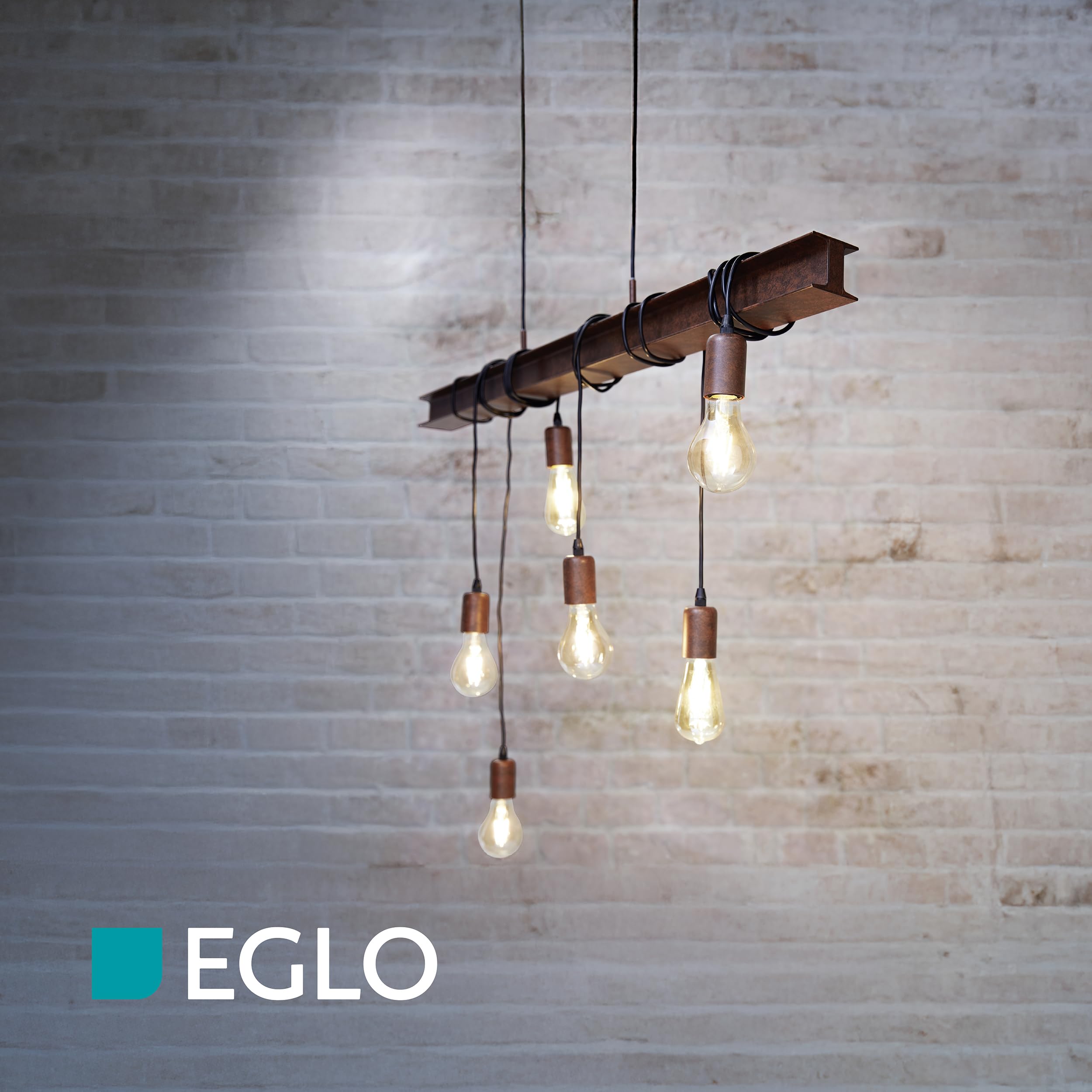 EGLO Pendelleuchte Yorth – Hängeleuchte Für Esstisch, Stahl Silber-antik, Mit E27 Fassung (200 Cm Höhe)