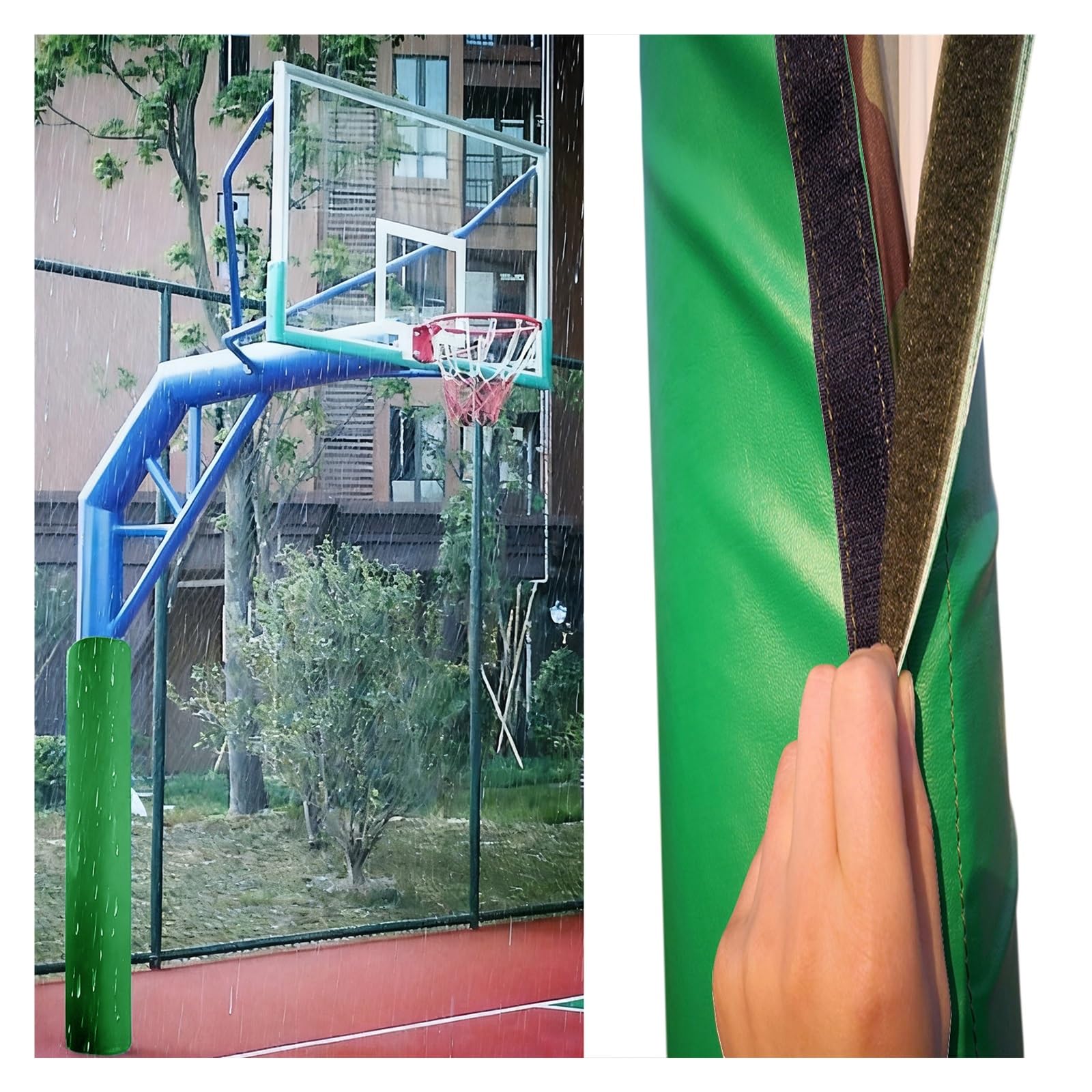 Imbottitura spessa in schiuma per bastoni da basket, protezione durevole contro gli urti per sport all'aria aperta, protezione di sicurezza resistente alle intemperie per bastoncini da basket