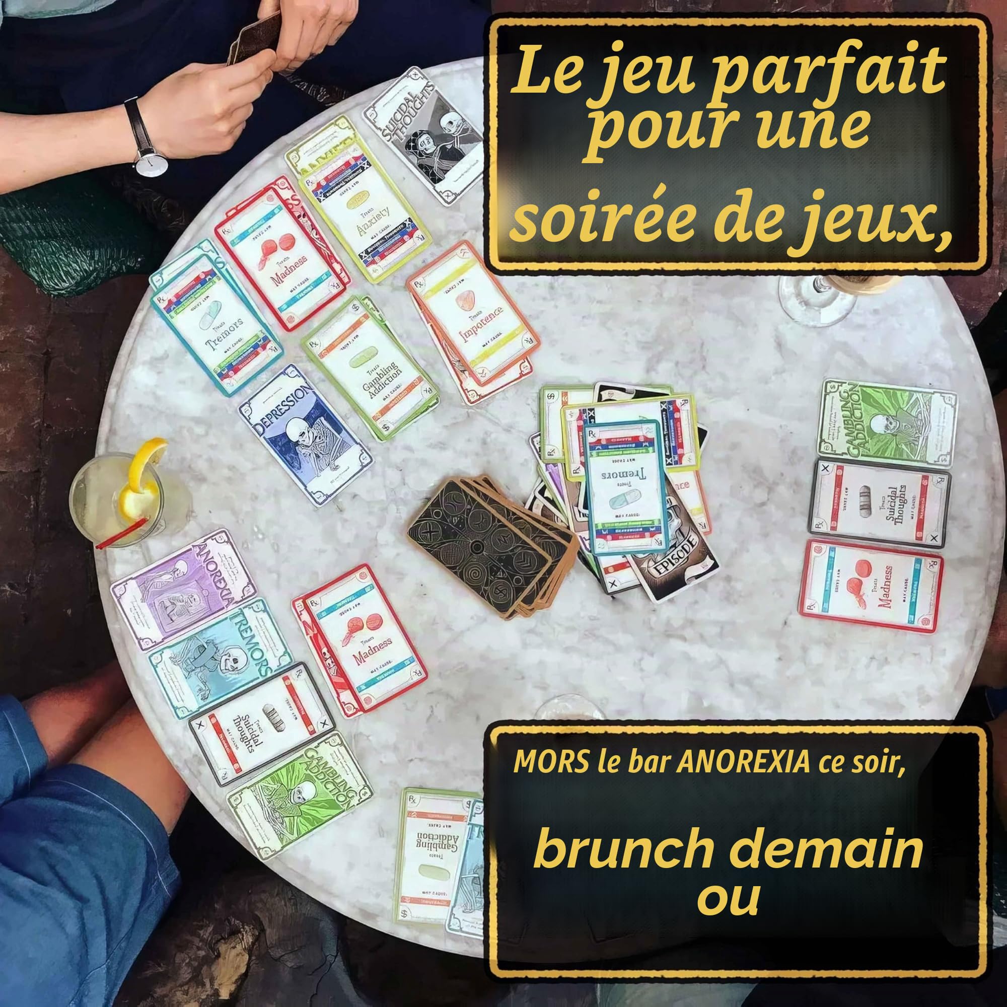 Side Effects Jeu de Cartes, libérez Le Plaisir et Le Chaos avec la thérapie et Les médicaments dans ce Jeu pour 2 à 8 Joueurs (français Non Garanti)