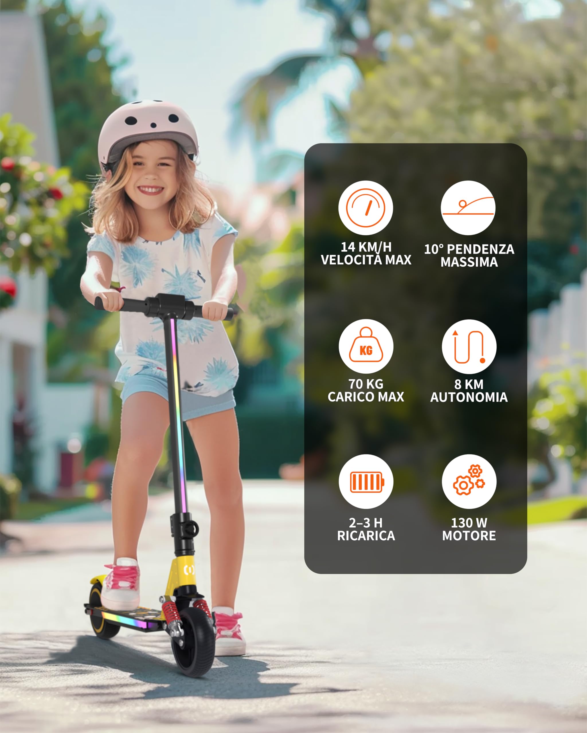 Monopattino Elettrico, 6.5'' Monopattino Elettrico per Bambini dai 6 ai 12 Anni, Pieghevole Monopattino con Display LED, Regalo per Bambini