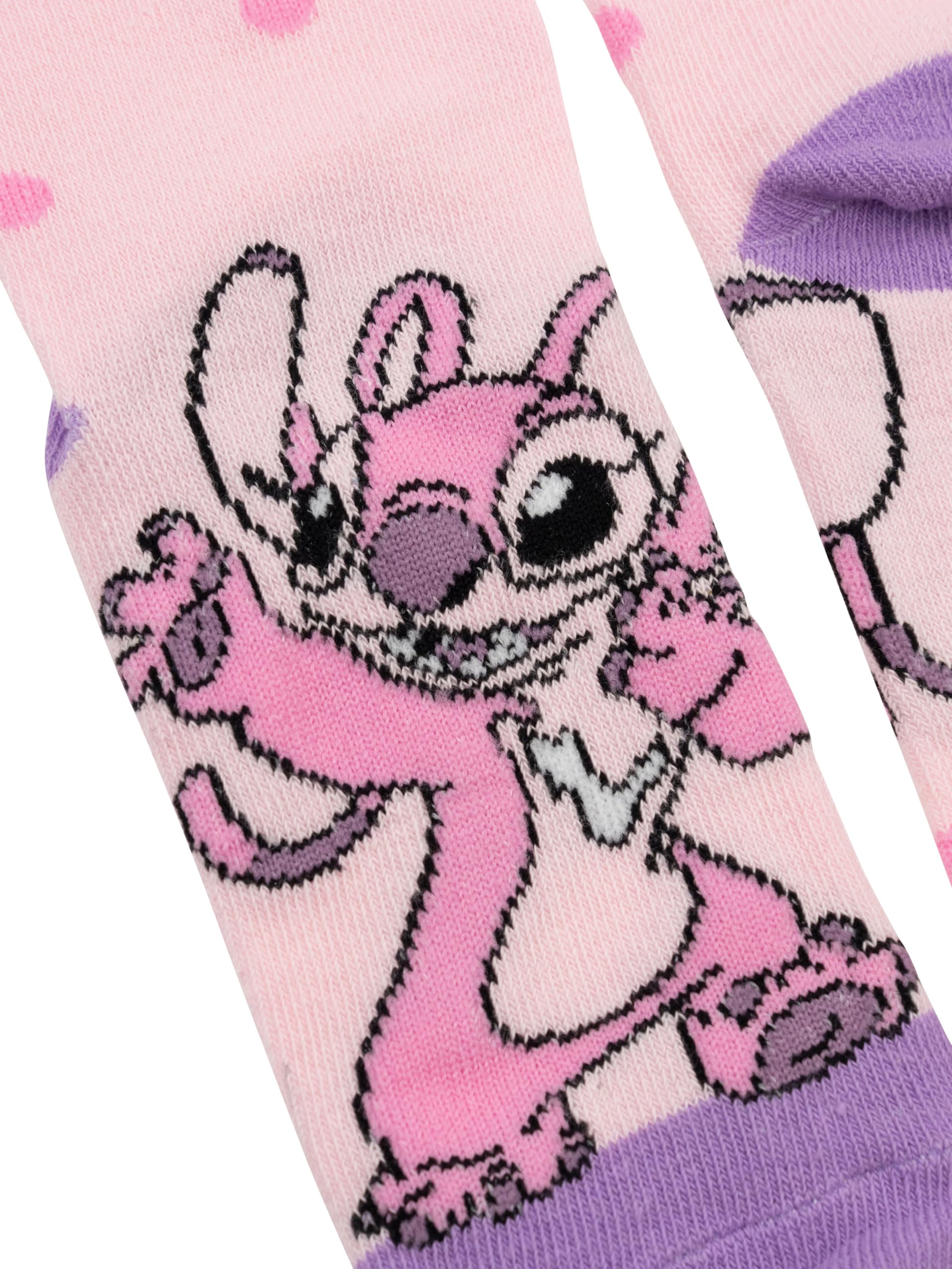 Disney Lilo & Stitch Lot de 3 paires de chaussettes pour fille - Bleu et rose