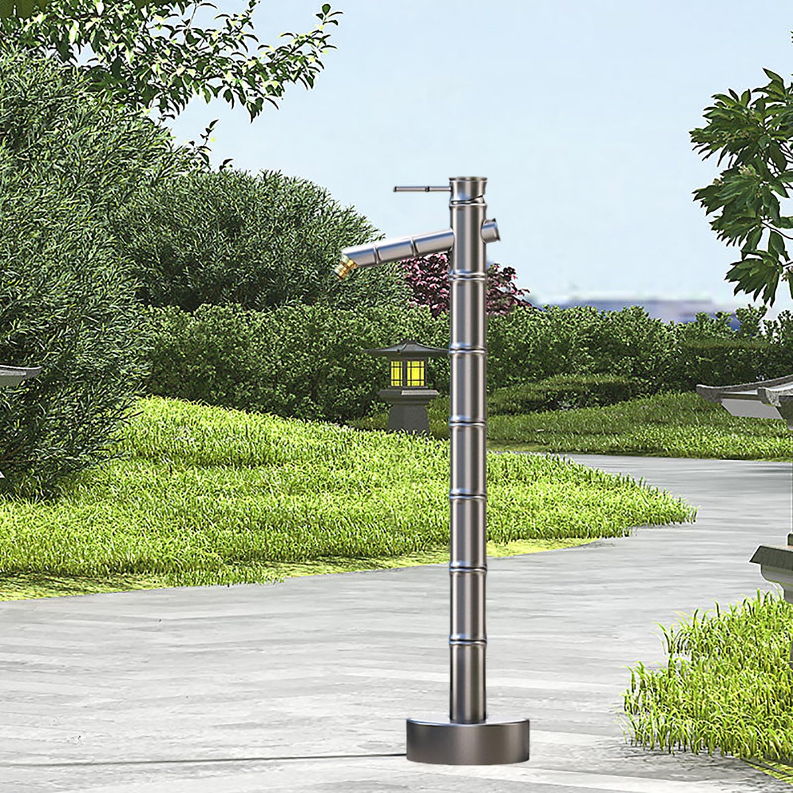 Columna de agua de jardín de cobre, fuente de hidrante decorativa para patio y limpieza de césped, grifo de jardín duradero y elegante