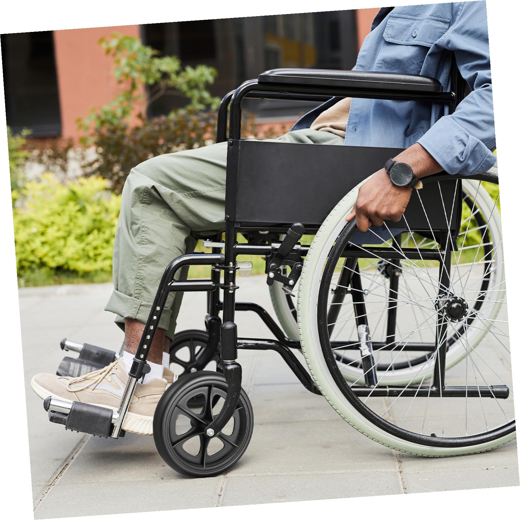Ruedas de Repuesto para Silla de Ruedas Delanteras Negras Resistentes y Antideslizantes para Adultos Mayores y Pacientes Accesorio Duradero para Sillas de Discapacitados