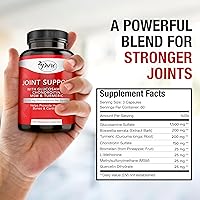 Vista 5 de Pure By Nature Soporte articular, glucosamina con condroitina cúrcuma MSM Boswellia Suplemento, 180 cápsulas