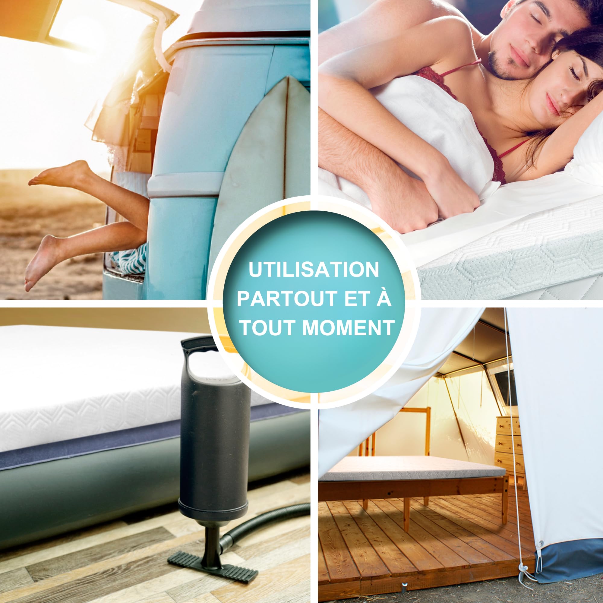 Wendre Surmatelas 160x190 – 7 cm Mousse Froide Ferme, Comfort Plus | Soutien ferme, avec élastiques de fixation, housse lavable, OEKO-TEX, fabriqué en Europe