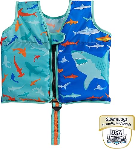 Miniatura 6 de SwimWays Chaleco de natación, dispositivo de flotación personal para entrenamiento de natación, flotadores de piscina y accesorios de piscina