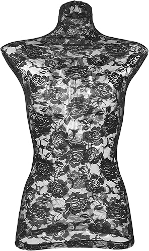 ULTECHNOVO Modelo Props Cubierta de tela Maniquí Forma Maniquí Ajuste de Encaje Maniquí Soporte con Soporte Accesorios Modelo Mujer Tela