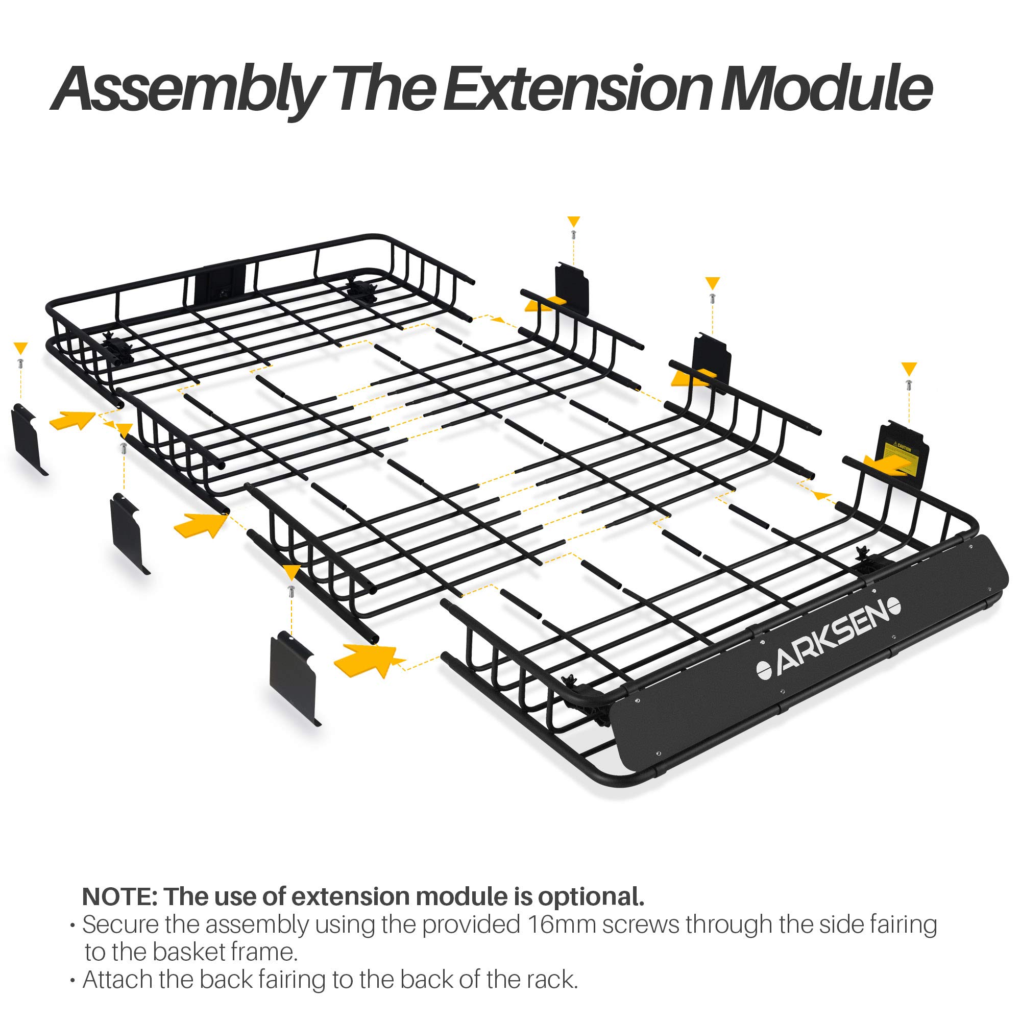 Buy ARKSEN 84 x 50 Inch PerfectWide Heavy Duty Roof Rack Cargo Basket