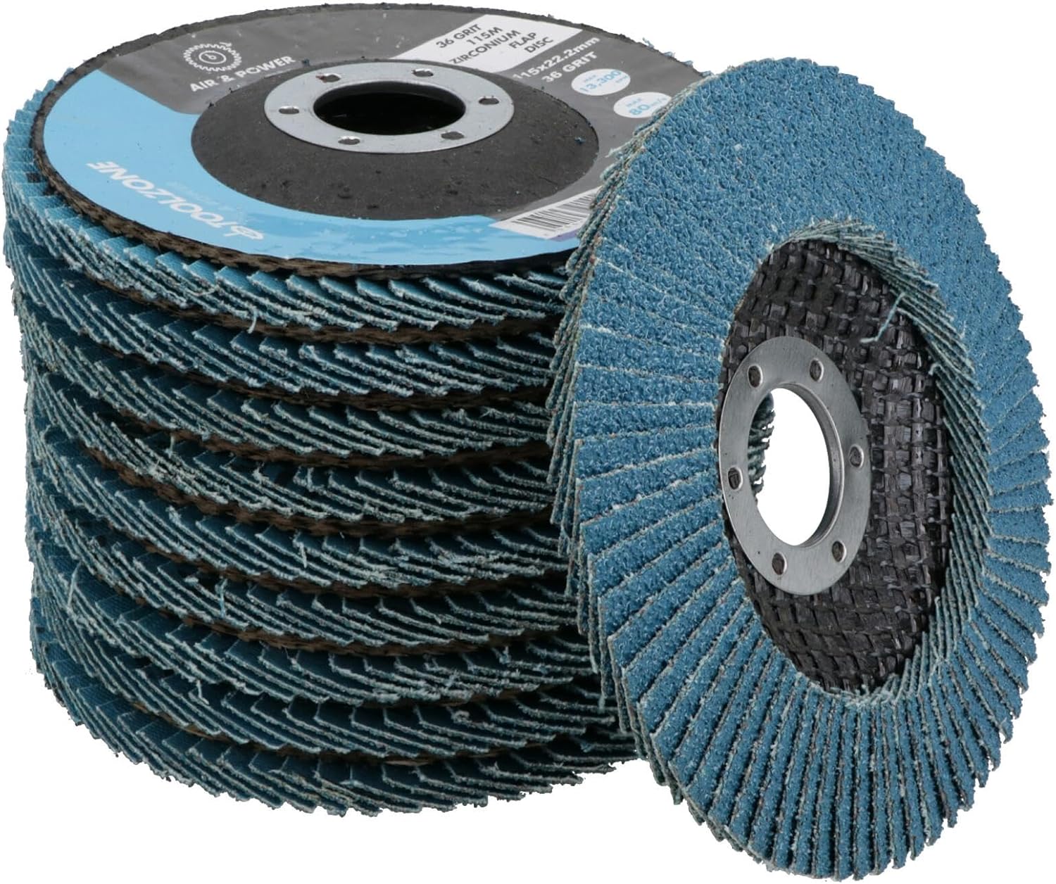 10PK 36 Grit Zirconium Flap Wheel Disc Derusting Grinder TE334
