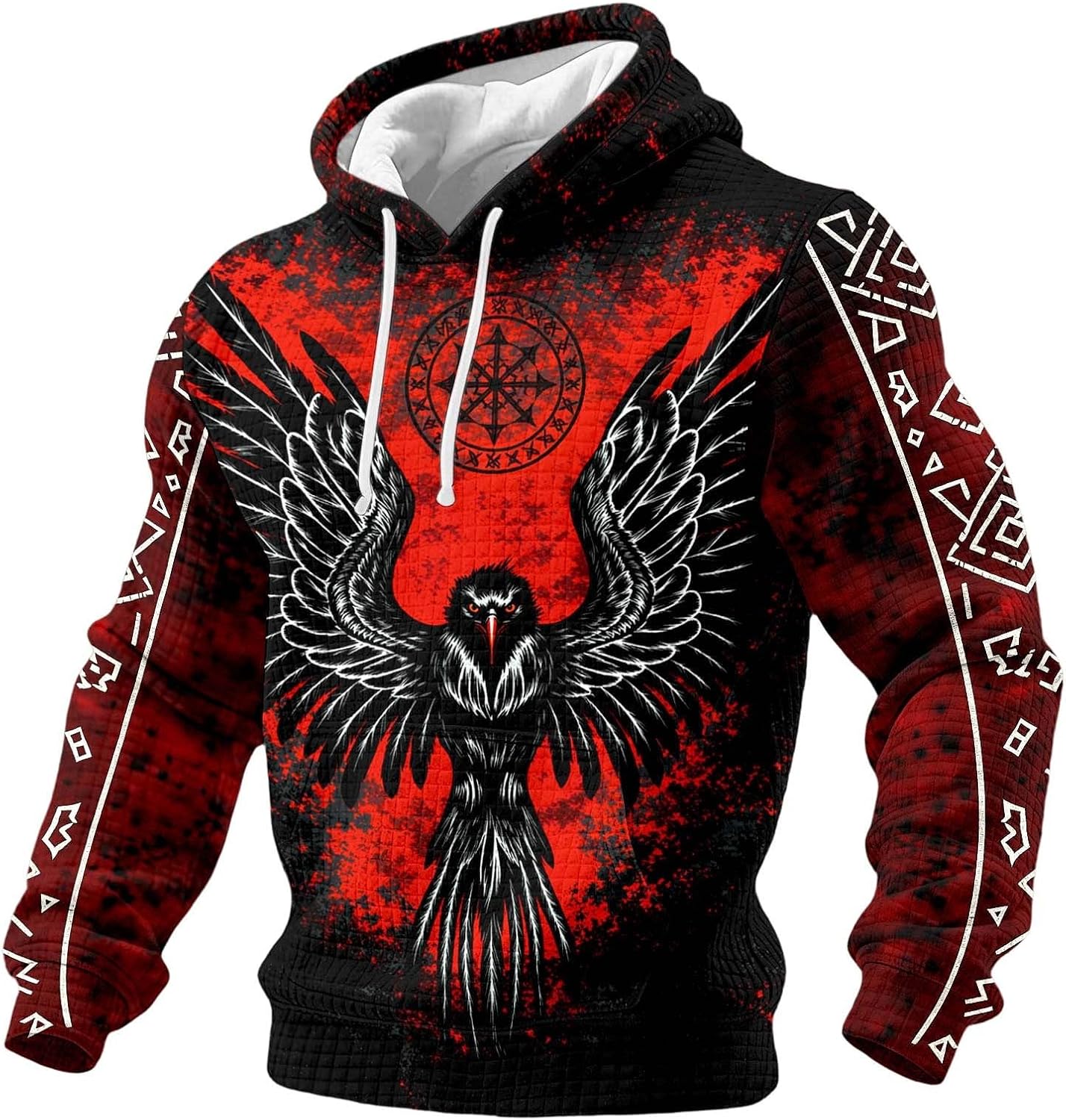 Mens Sweatshirts Hoodies Long Sleeve Printed Hooded Sweatshirts Plus Size Fashion Streetwear With Pocket For Walking Outdoor