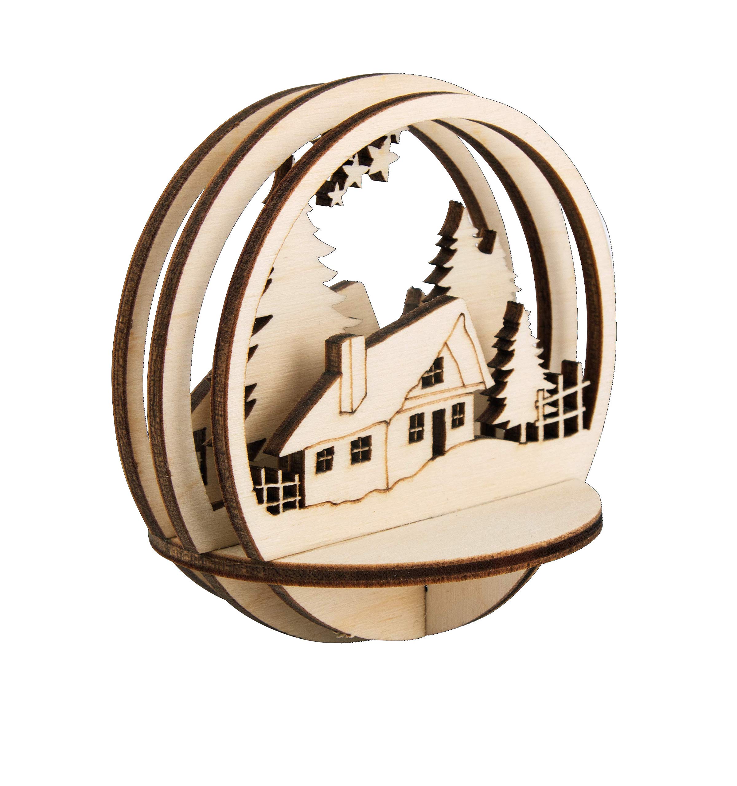 Rayher Tavola Legno Tonda, Fsc Mix Credit, 30Cm, Naturale, Foro 7,6Mm , Spessor