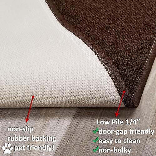 Miniatura 8 de Kapaqua Alfombra de pasillo gris de color sólido antideslizante con respaldo de goma para mascotas, para cocina, pasillo, 2 x 4