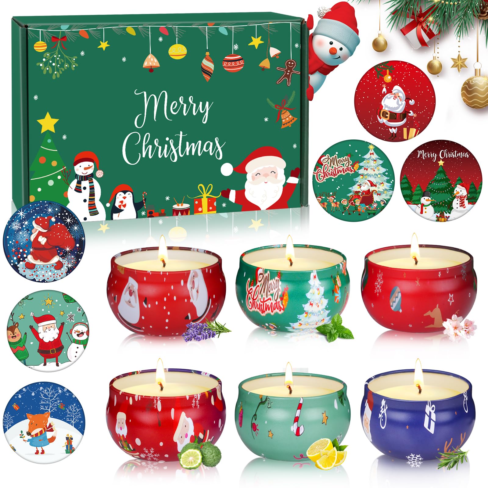 BBLTIFF Bougies Parfumée, 9 Pièces Coffret Bougies Parfumées Cadeau