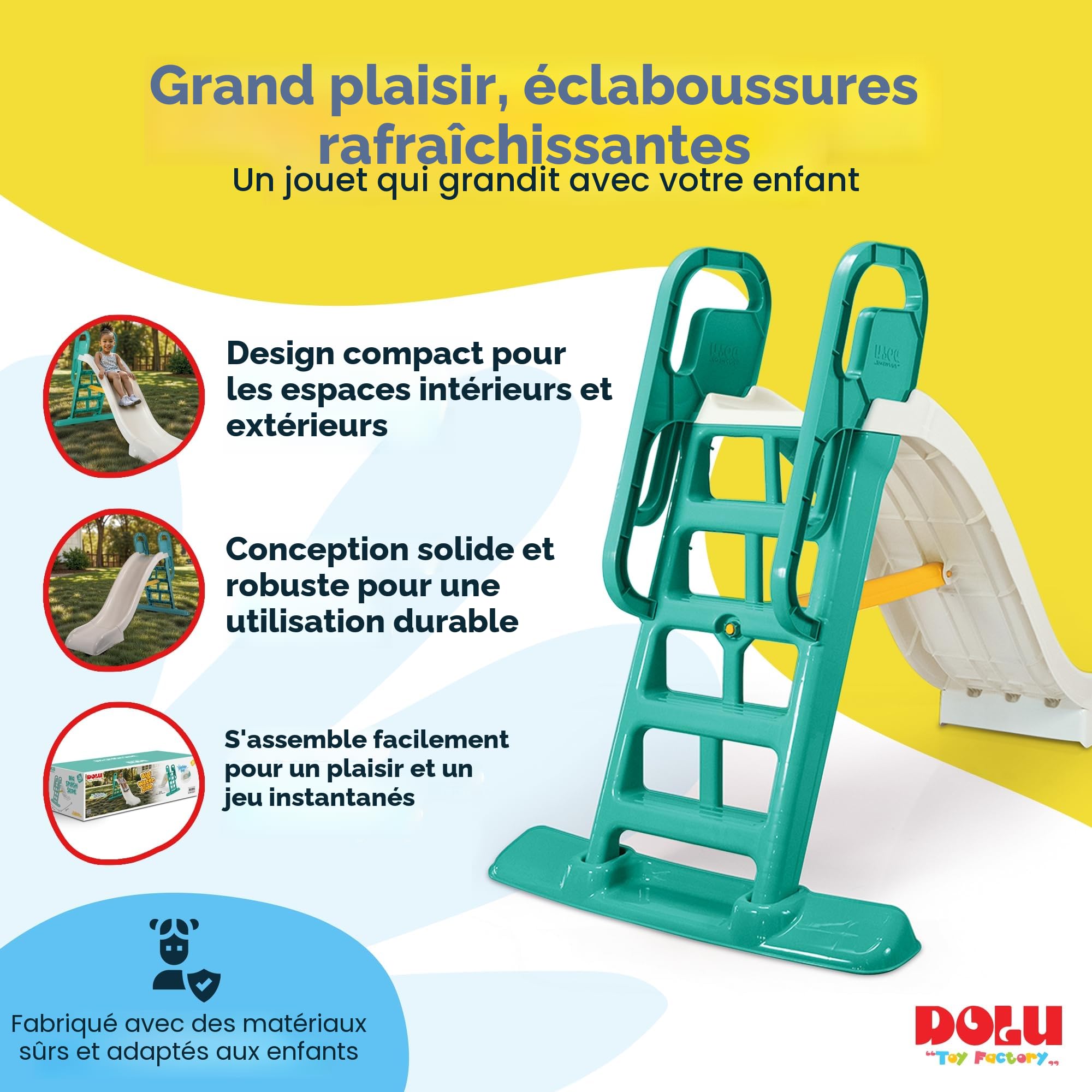 VOLL Grand toboggan aquatique 2 en 1