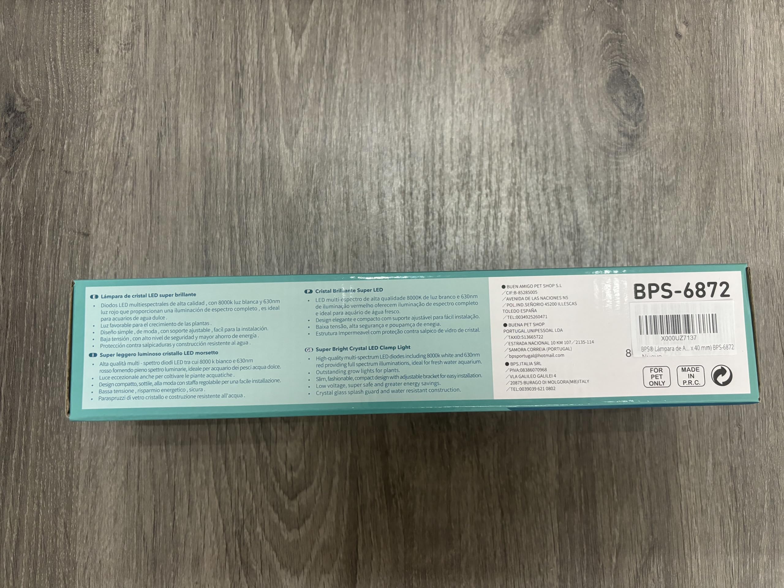 BPS® - Lampada per acquario a LED, illuminazione per piante subacquee, luce bianca e blu, 2 modelli a scelta 4 W/8 W