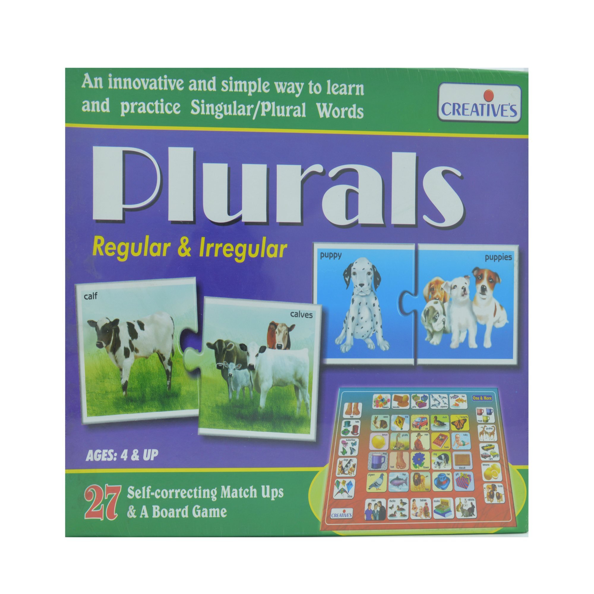 CreativeS Plurals-Regular And Irregular Puzzle (Multi Color, 54 Pieces) Kids (B0093127US) Amazon Price History, Amazon Price Tracker