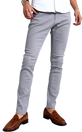 Improves Mens Stretch Slim Skinny Color Chino Pants