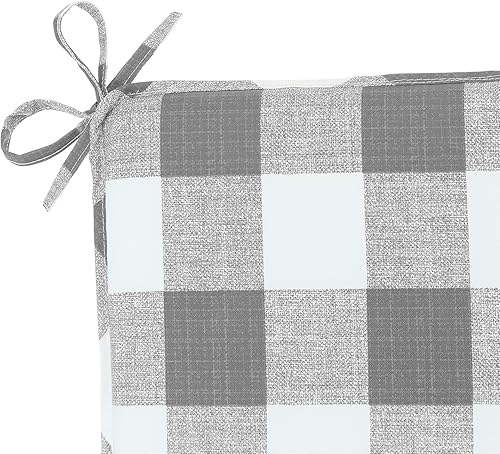 Miniatura 8 de Klear Vu Juego de cojines mecedores para porche o sala de estar, almohadillas para silla de asiento y respaldo, 20 x 17 x 2 pulgadas, gris