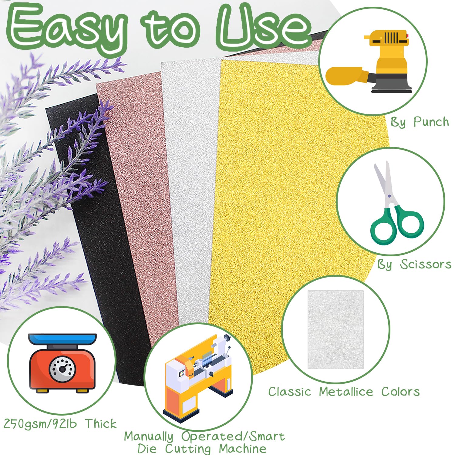 Papel Cartão Cinvo - 30 Folhas A4 250g/m² - Efeito Couro Gravado - Para Artesanato E Decoração