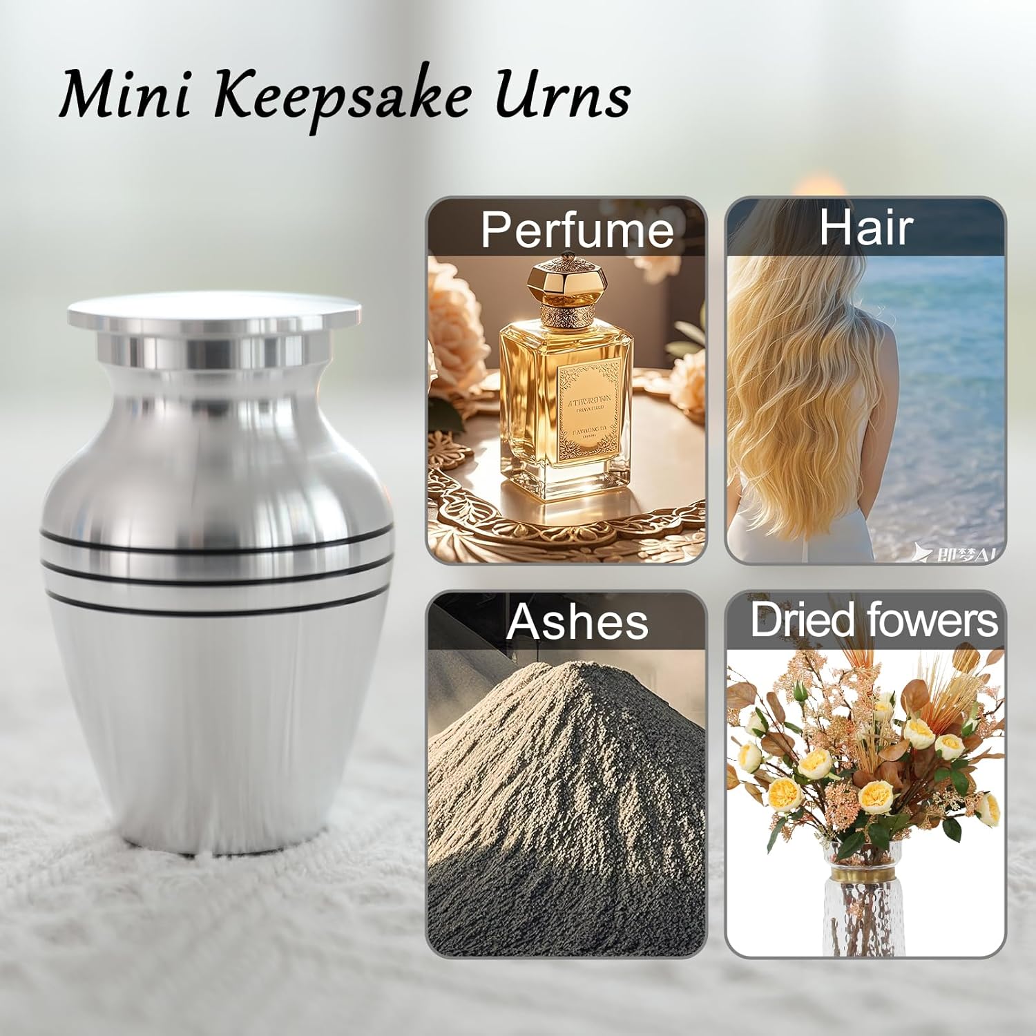 Aerospace-Grade Aluminum Urn for Adult Male Ashes - Lightweight Cremation Urn for Human Ashes, Modern Keepsake Urn with Secure Seal, Durable Memorial Container for Lasting Tribute (Silver-line) - Image 5