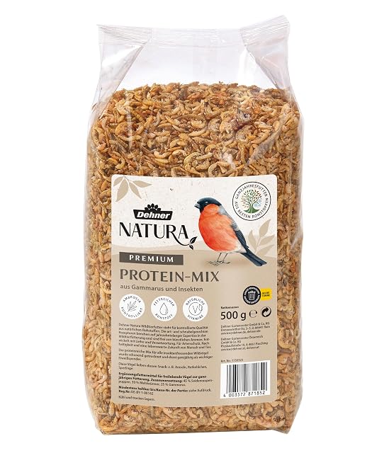 Dehner Natura Premium Comida para Aves Silvestres, Mezcla de proteínas de gammarus/Insectos