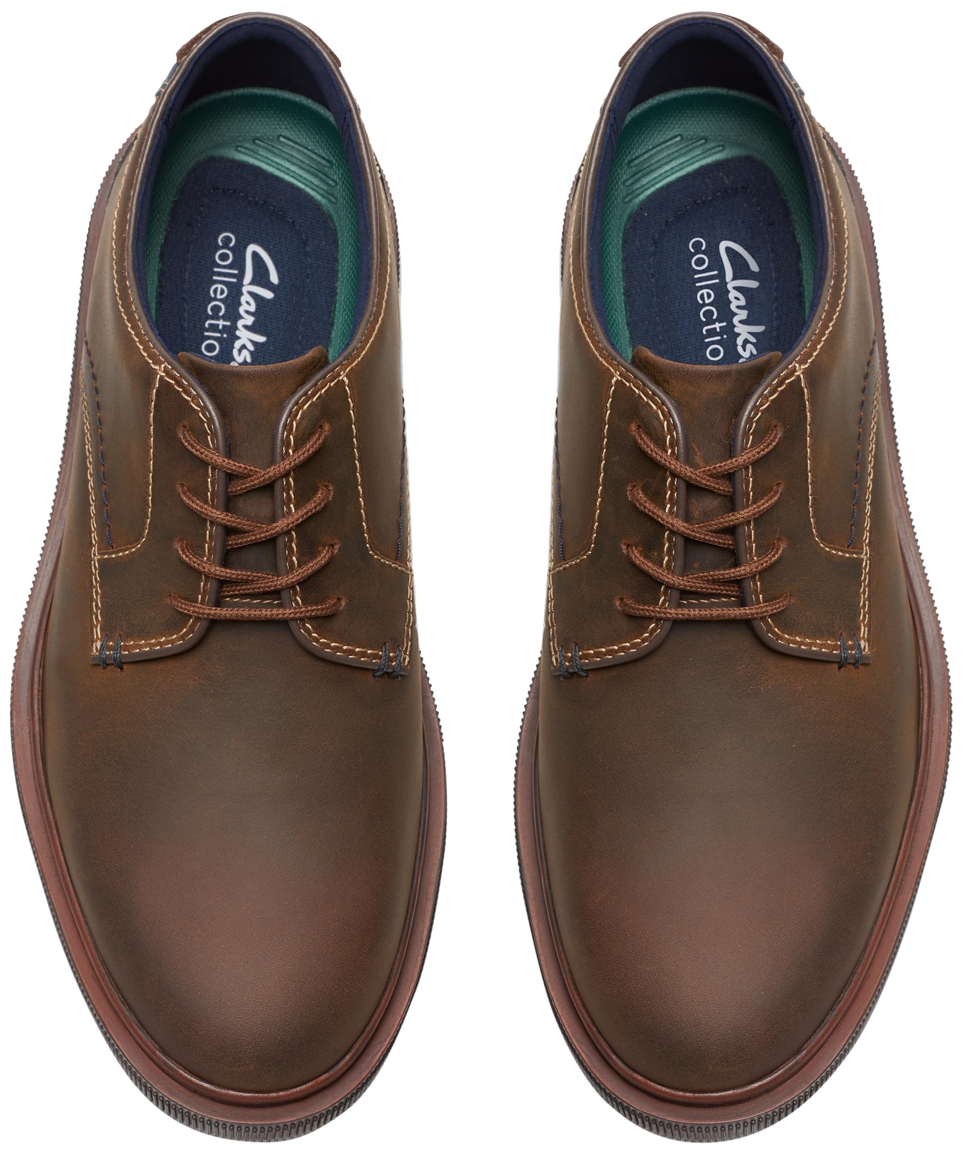 Clarks Burchill Derby Uomo, Pelle di Cera d'api, 41 EU
