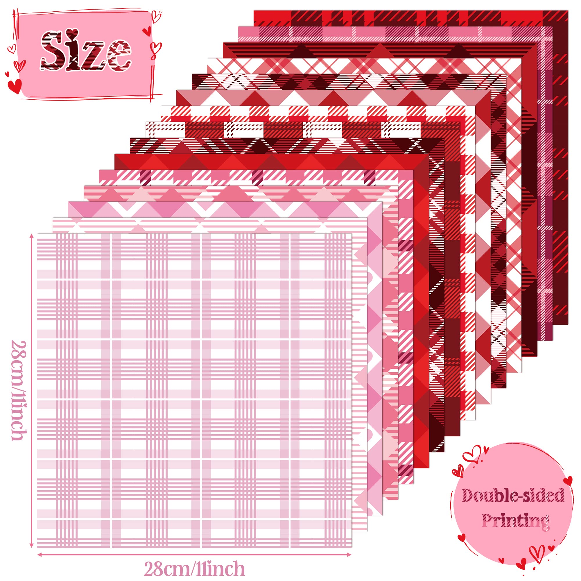 Amazon | Haooryx バレンタインデー スクラップブック用紙 - 60枚