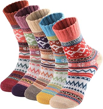 Pleneal Wool Socks for Women, Womens Warm Winter Hiking Crew Boot Socks