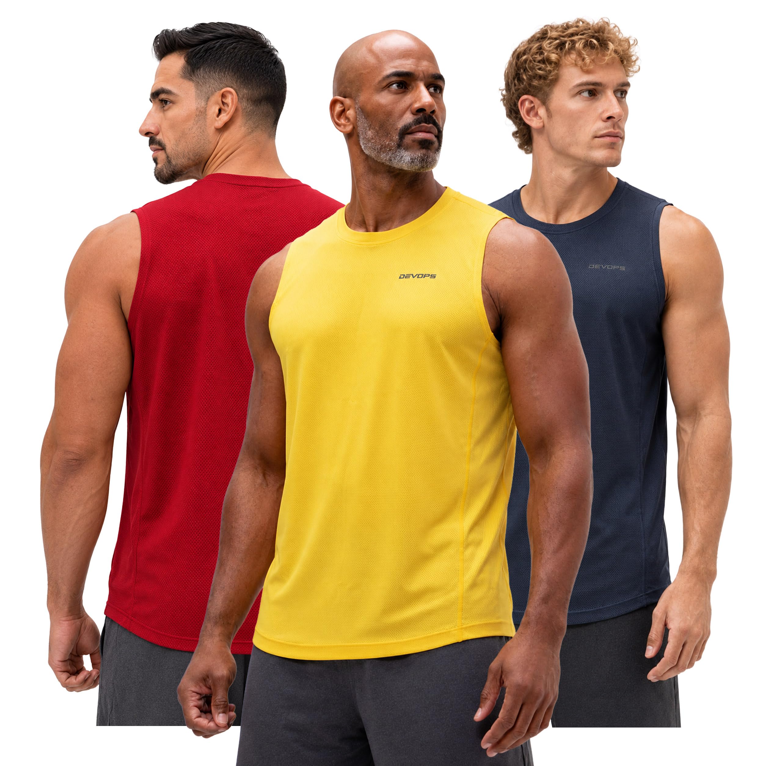 Devops Y Fit Tank Top Entrenamiento Hombre (Pack de 3)