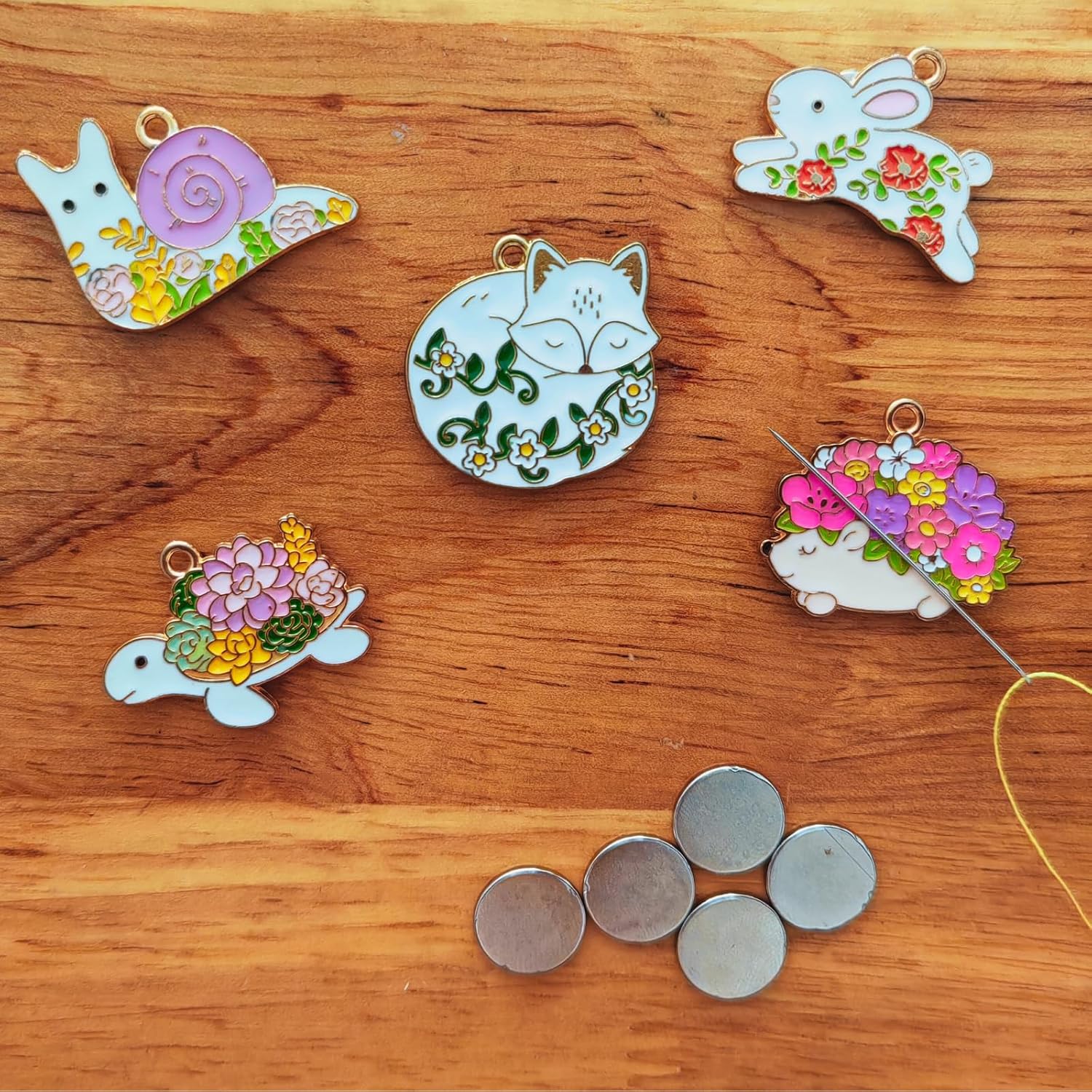 5 pcs Needle Minders for Needlepoint, Needle Minder for Cross Stitch and Embroidery, Magnetic Needle Nanny for Organizing Animals Design image 5