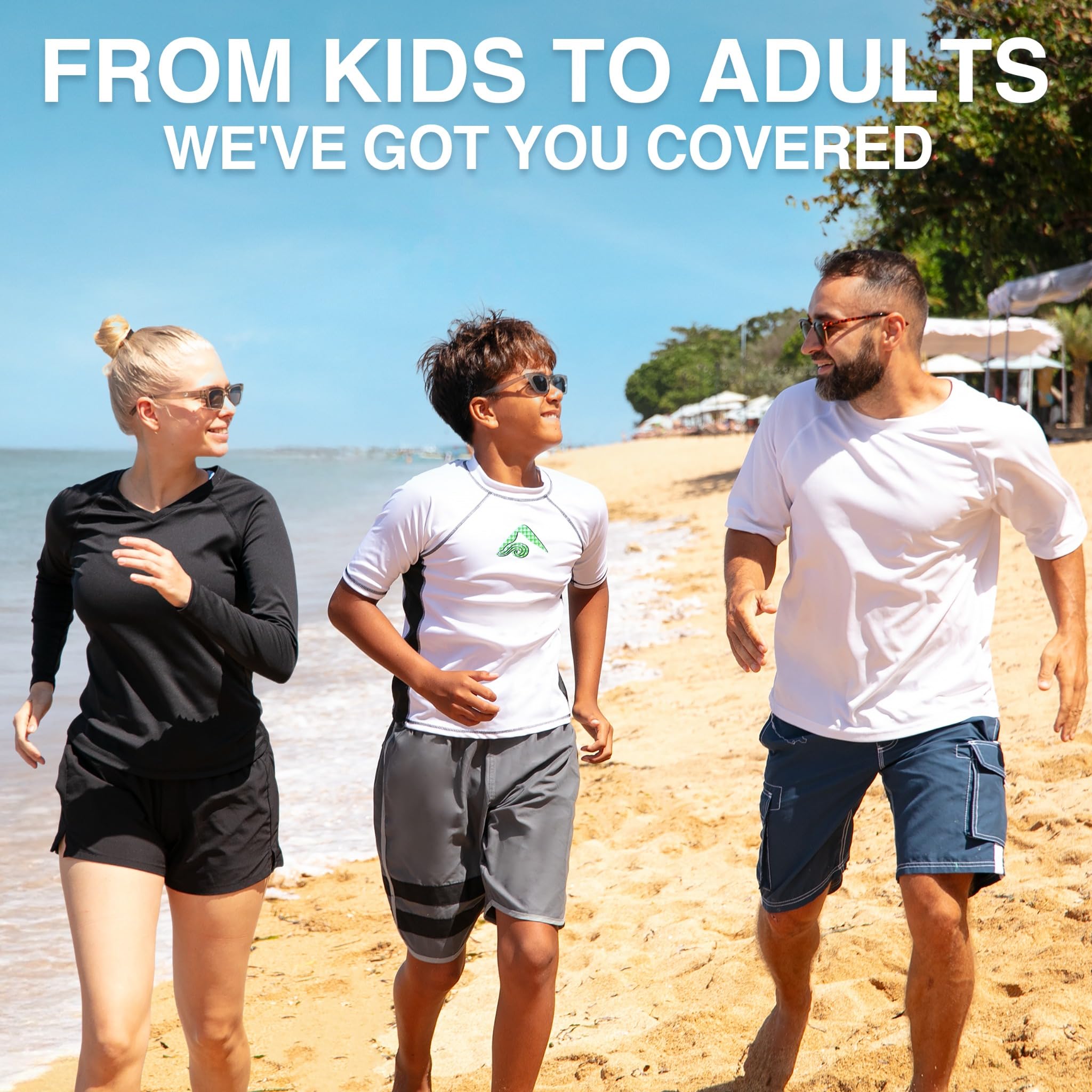 Kanu Surf Jungen Haywire UPF 50+ Sun Protective Rashguard Swim Shirt Rash Guard Hemd, Flex White, Groß