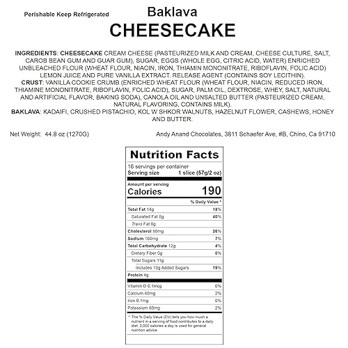 Miniatura 11 de Andy Anand - Tarta de queso de anacardo y caramelo de 9 pulgadas, recién horneada, totalmente natural, hecha con queso crema real de California, sin