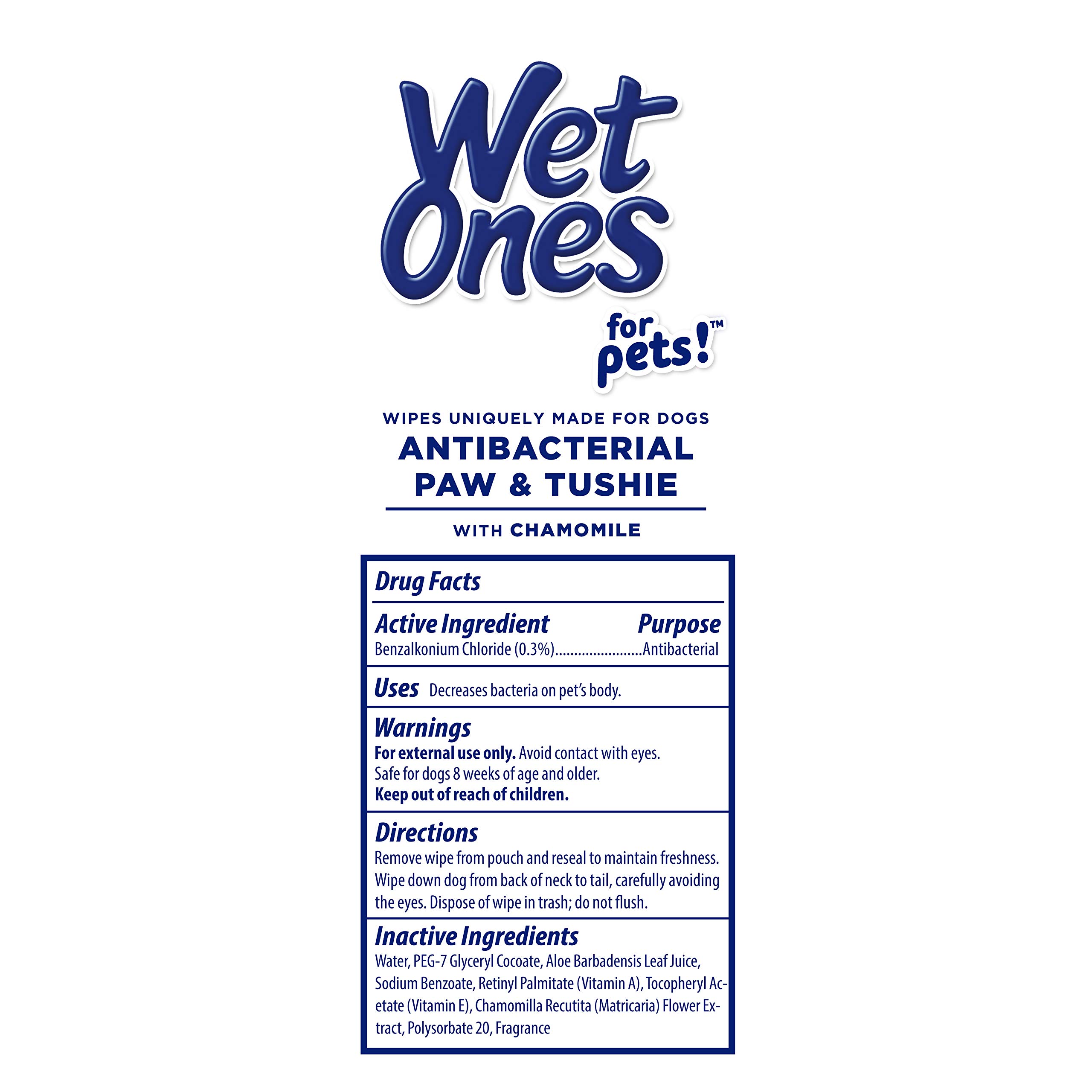 Wet Ones for Pets Paw & Tushie Dog Wipes With Chamomile,Dog Wipes For All Dogs in Tropical Splash Scent Dog Grooming Wipes,Dog Bathing Supplies,Pet Wipes for Paw and Butt(Pack of 8,240 Count)