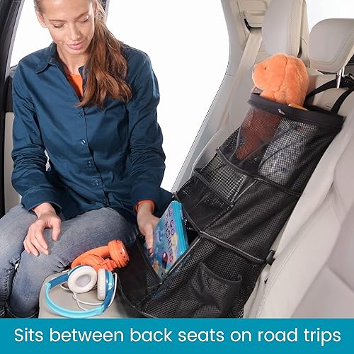 Miniatura 3 de High Road CarCubby Organizador de coche para el asiento trasero, asiento delantero o maletero de SUV con 3 contenedores de fácil visión