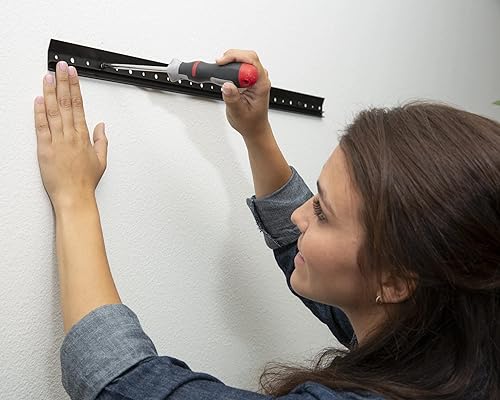 Miniatura 3 de Hangman Percha de TV para exteriores de 32" a 80" hasta 100 libras de perfil bajo VESA sin perno prisionero Montaje en pared Ladrillo Concreto