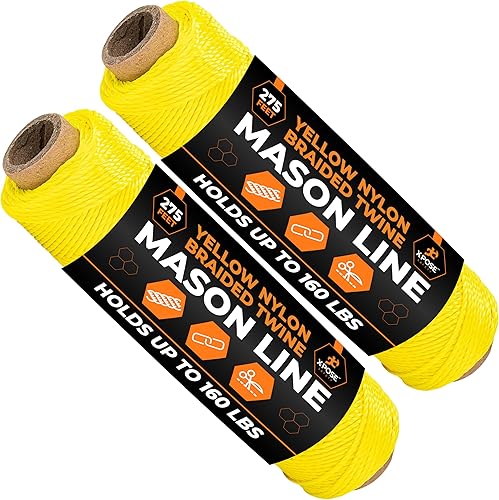 Miniatura 13 de Xpose Safety Green Mason Line String - Cuerda de nailon trenzado #18 - Línea de construcción duradera de 275 pies para herramientas de mampostería