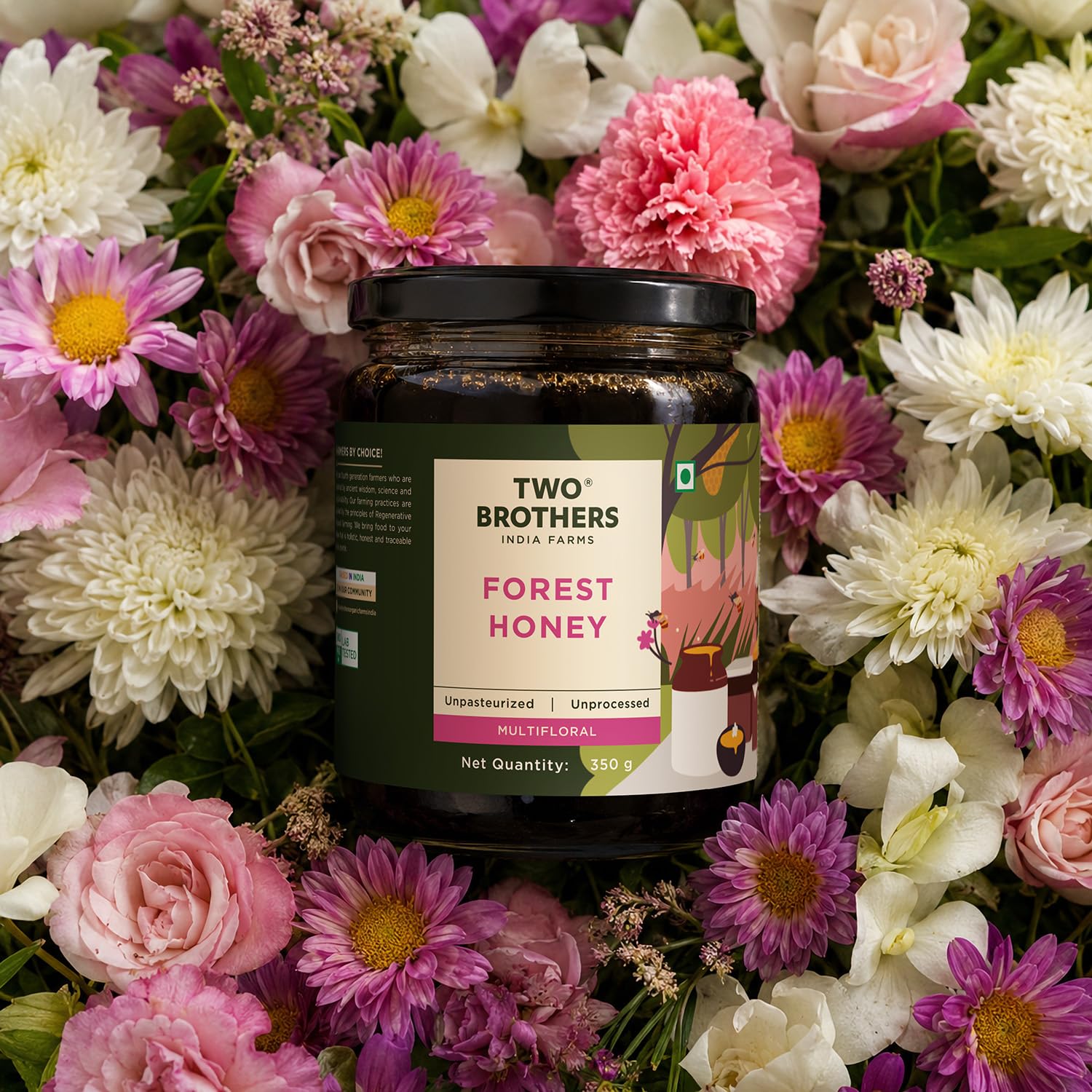 Two Brothers Forest Honey (350G) | Raw, Pure & Unprocessed | 100% Natural, Wild, and Unfiltered | Freshly-Sourced | Apis Cerana from Indigenous Bees of the Ratnagiri Forests 3